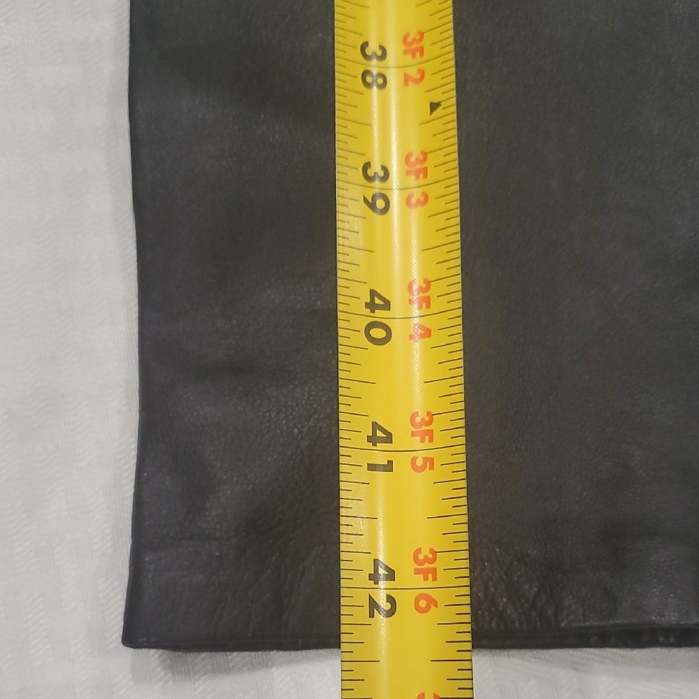 Vtg Alfani Black  Leather Pants - Picture 3 of 13